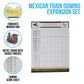 Regal Games Mexican Train Domino Expansion Set - 8 Metal Marker Trains With Unique Finishes - Replacement Wooden Hub - Scoreshee