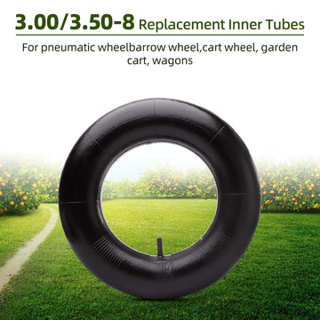 2 Pack 3.00/3.50-8 Replacement Inner Tubes for pneumatic wheelbarrow wheel cart wheel  garden cart  wagons - Made From Heavy Duty  Thick enhanced Rubber