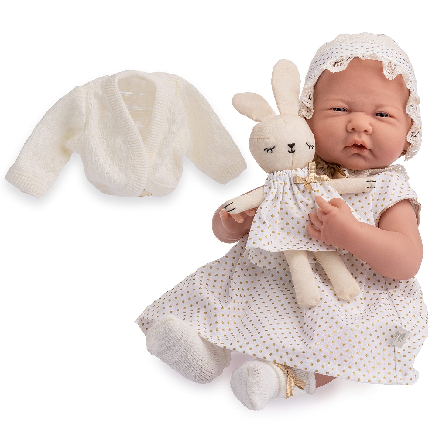 Jc Toys - La Newborn Royal Collection| 15.5' Soft Body Baby Doll And Accessories | Designed By Berenguer Made In Spain | Ages 2+ | Royal Gift Set
