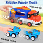 Funmission 5-In-1 Dinosaur Toys For Kids 3-5, Dinosaur Truck With 4 Pack Small Pull Back Dino Car, Dinosaur Cars Set, Birthday,