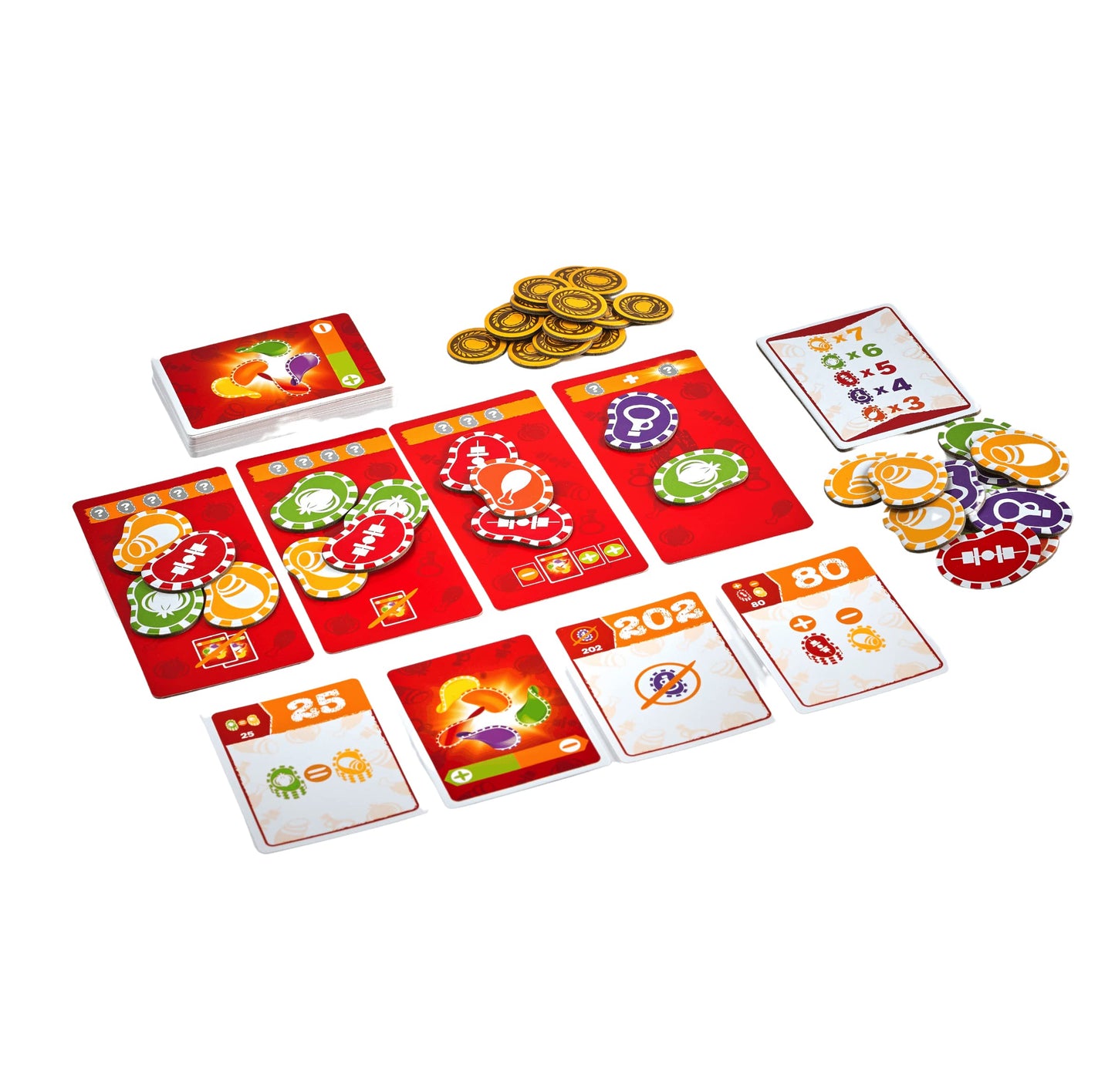 Blue Orange Bag of Chips Board Game - Strategy Game for 2-5 Players, Ages 8+, Cardstock, Orange, Model MIXBOC01US