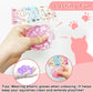 4PCS Cat Paw Squishy Toys  Sparkling Powder Taba Squishy Cute Fufu Cat Paw  Kawaii Pressure-Relief Toy for Kids & mature-themeds