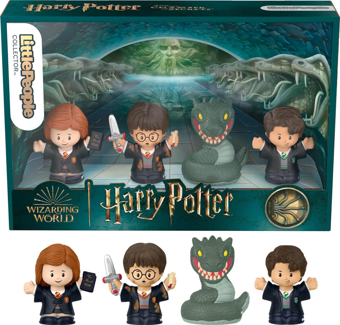 Little People Collector Harry Potter And The Chamber Of Secrets Movie Special Edition Set For Adults & Fans, 4 Figures In Display Package