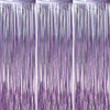 Voircoloria 3 Pack 3.3 x 6.6 ft Lavender Foil Fringe Backdrop Curtains, Tinsel Streamers Party Decorations, Fringe Backdrop for 