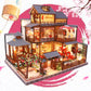 Spilay DIY Dollhouse Miniature with Wooden Furniture DIY Dollhouse Kit Big Japanese Courtyard Model with LED & Music Box 1:24 Scale Creative Room Gift Idea for mature-themed Friend Lover (Yaquan Courtyard)