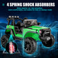 Hikole 24V 9Ah Ride On Toys With Remote Control, 2 Seater Kids Electric Car Vehicles, 3 Speeds, Led Lights, Music, Bluetooth, 24 Volt Ride On Toys For Boys, Green