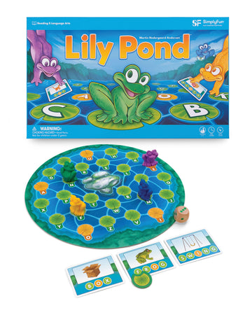 Simplyfun Lily Pond - Educational Game To Practice Early Reading And Spelling - An Engaging And Fun Toddler Game - 2 To 4 Player