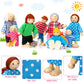 Skylety 10 Pcs Wooden Dollhouse Set Of Mini People Figures Dollhouse Dolls Wooden Doll Pretend Play Figures Accessories(Pretty Style)