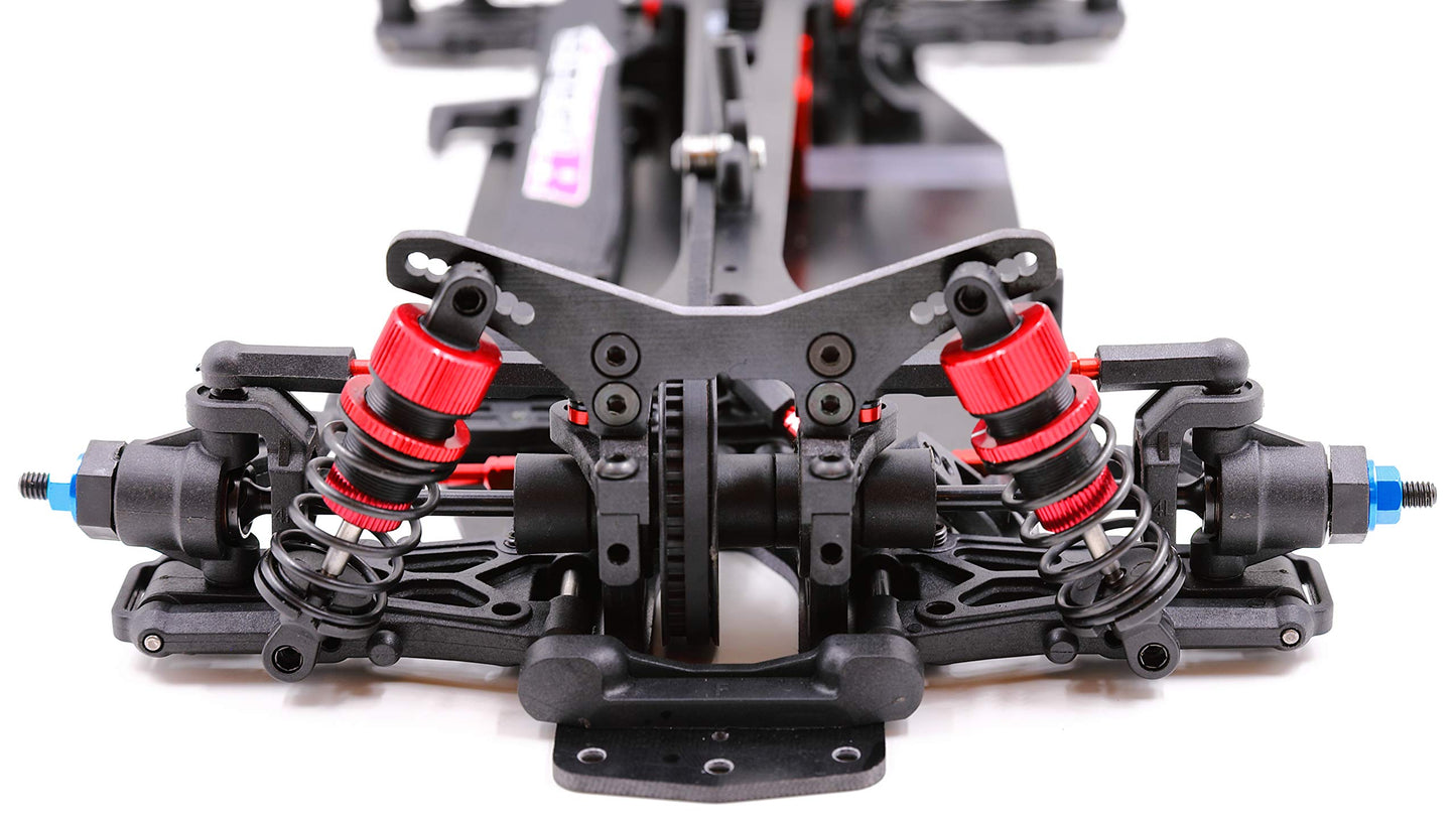GTB Spec-R S1 1/10 RC Electric Touring Car Body Kit - Black Composite Material, 4WD Chassis Frame for 1:10 Scale Models