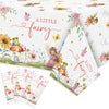 Fairy Party Tablecloths - 3Pcs A Little Fairy Party Table Covers Decorations, Floral Girls Themed Rectangular Plastic Disposable