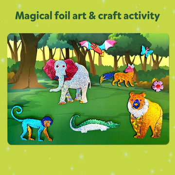 Skillmatics Foil Fun - Animals Mega Pack, No Mess Art For Kids, Craft Kits & Supplies, Diy Creative Activity, Travel Toys, Gifts For Boys & Girls Ages 4, 5, 6, 7, 8, 9, Travel Toys