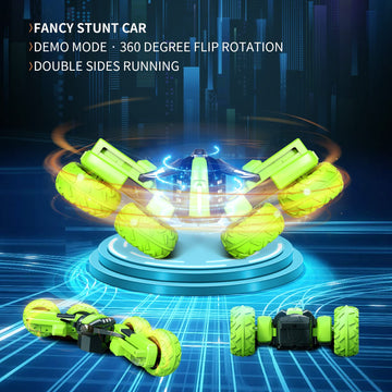 Remote Control Car for Kids 3-12 Years Old, Birthday Gift Toy for Boys Age 4 5 6 7 8, RC Car Stunt with Light 4WD Double Side Ra