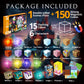 150 Pcs Magnetic Building Toys, Magnetic Building Blocks With Light, Magnetic Cubes Princess & Knight Theme Light Up, Stem Senso