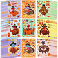 SEPGLITTER Fall Autumn Stickers 24 Sheets - Happy Thanksgiving Turkey Maple Leaf Stickers for Cards, Envelope, Theme Party, Clas