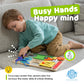 deMoca Montessori Busy Board - Large Multicolored Wooden Sensory Toy for Toddlers with 10 Learning Activities
