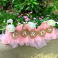DS. DISTINCTIVE STYLE Cards Banner 9 x 9cm Heart Jute Burlap Banner Jute Garland for Party Decoration, Photo Prop, Wedding