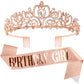 Birthday Tiaras For Girls, Crowns For Women Birthday, Tiara For Women Birthday Queen With Birthday Girl Sash, Crown For Girls Wi
