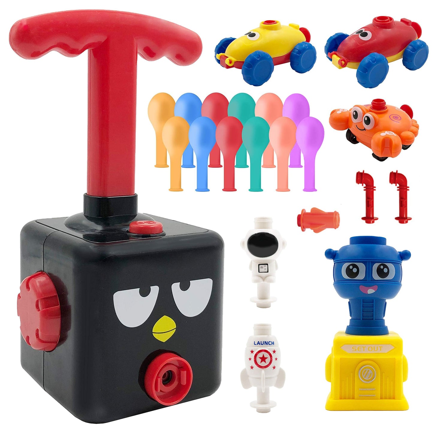 Pathosio Pets Balloon Car Toy Pump Set for Kids - Ideal Holiday Gift Balloon Toy Power Launcher, Balloon Launcher for Kids, Ball