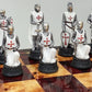 HPL Medieval Times Crusades Knight Chess Men Set - Red & White Resin Pieces, Size: Led-Anti-Stress-251