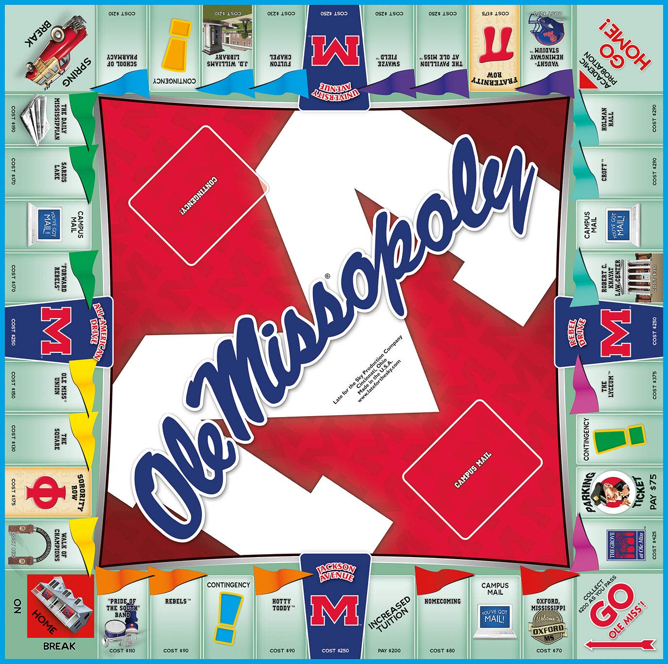 Late for the Sky Ole Missopoly Game - Multi-color Board Game, Model 4099518