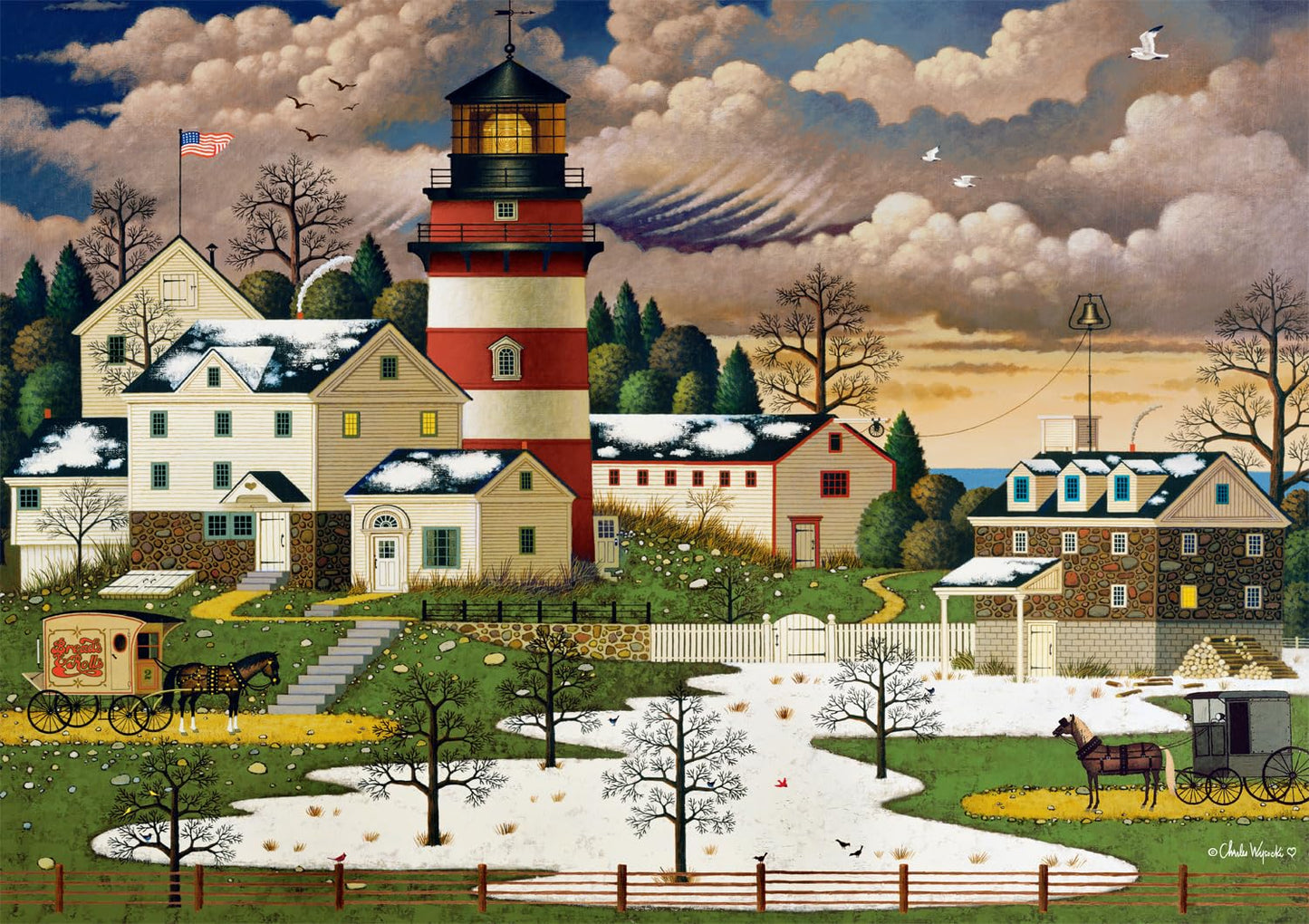 Buffalo Games - Charles Wysocki - Twilight Sentinel - 500 Piece Jigsaw Puzzle For Adults -Challenging Puzzle Perfect For Game Ni