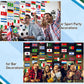 Daifunli 8 Pcs International Party Decorations 56 Countries Hanging Flags Garlands World National Flags Banner for International