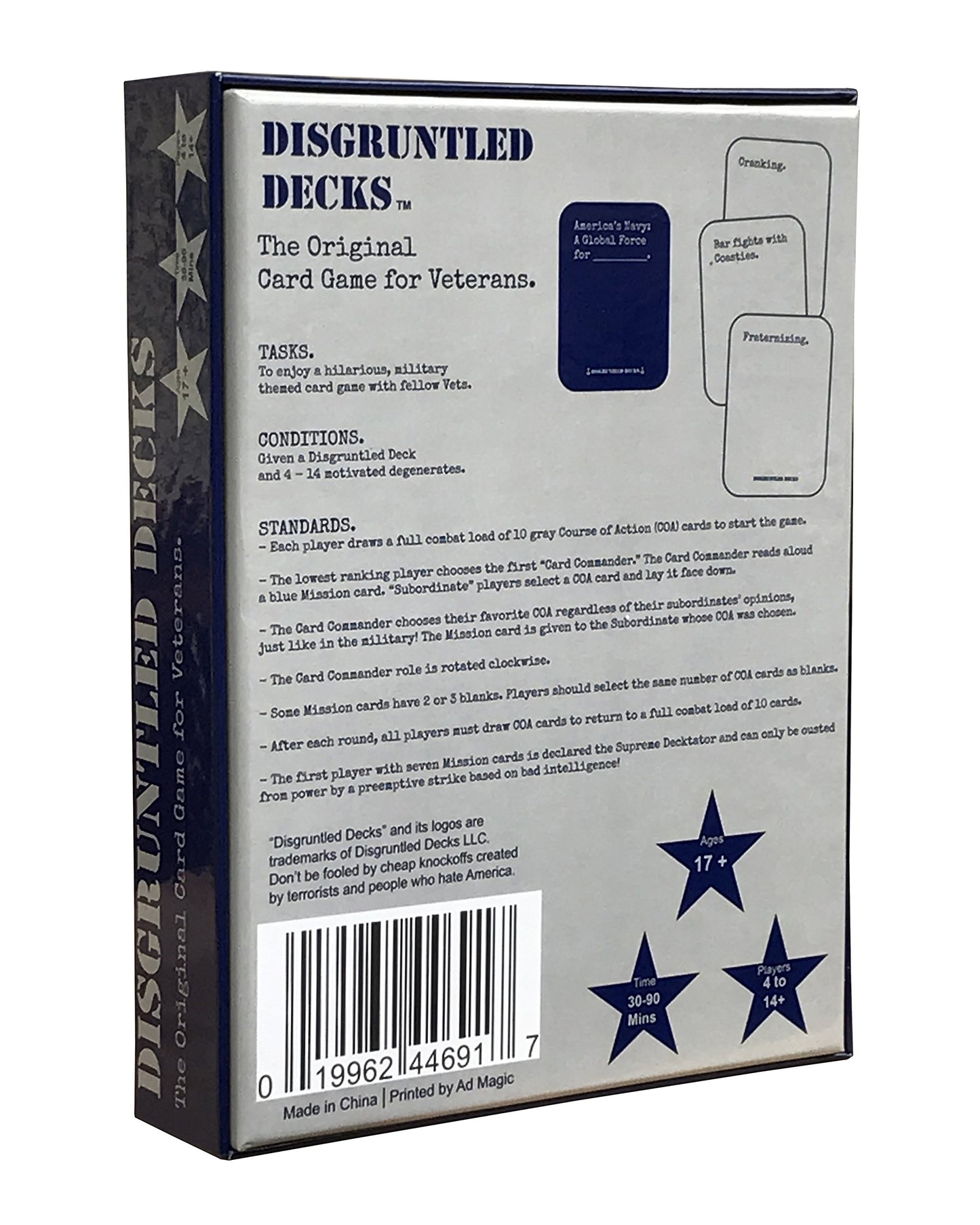 Disgruntled Decks - The Original Military Party Card Game for Veterans - Navy-Themed Deck