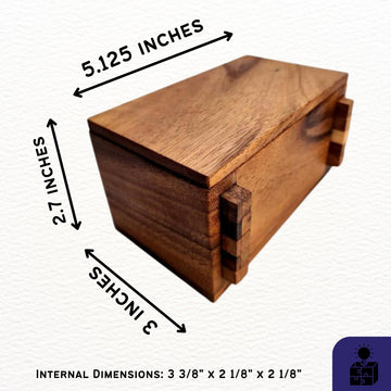 Creative Crafthouse Secret Lock Box - Wood Puzzle Gift Card Holder, Dark Brown, Model: SecretLockBox