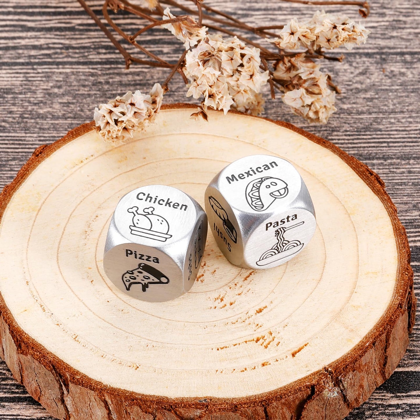 Bridal Shower Gifts for Bride Food Dice Decider Date Night Gifts for Boyfriend Girlfriend Husband Wife Couple One 11 Year Annive