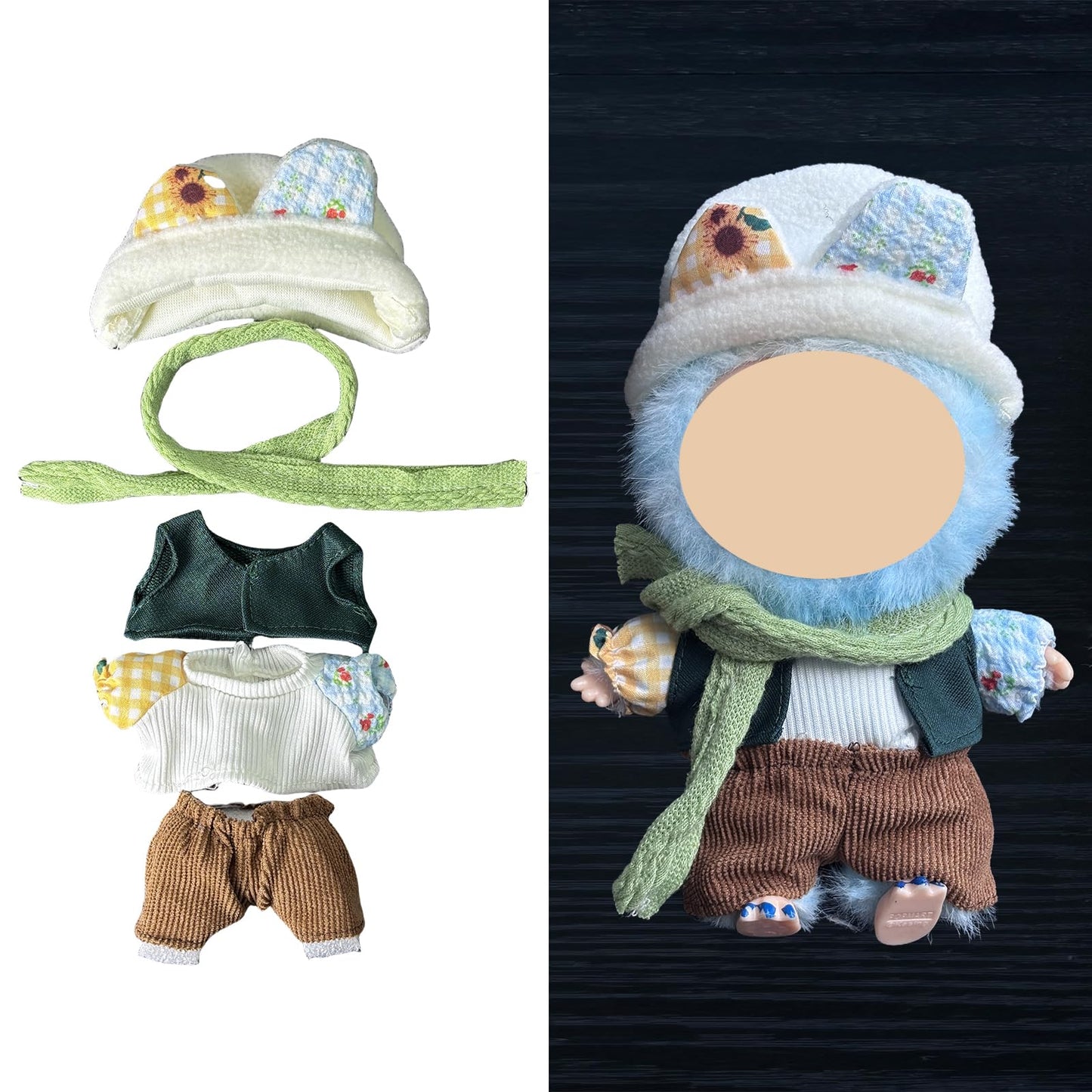 Doll Clothes - Compatible with LBB 5.91-6.7inch(15-17cm) Dolls as Accessories Only  enhanced Dolls Outfit with Accessories  Hand Crocheted Hat  Sweaters  Bag 17