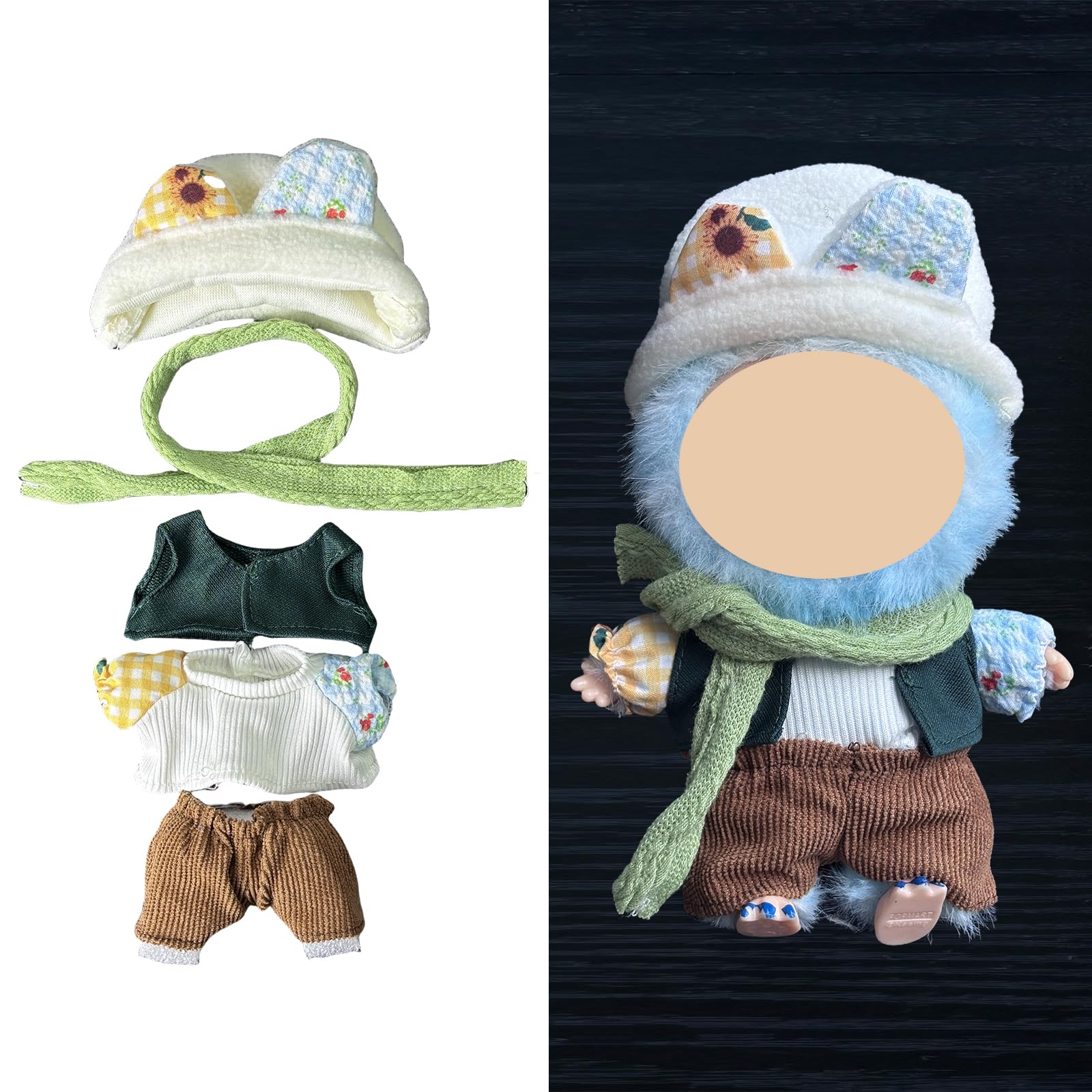 Doll Clothes - Compatible with LBB 5.91-6.7inch(15-17cm) Dolls as Accessories Only  enhanced Dolls Outfit with Accessories  Hand Crocheted Hat  Sweaters  Bag 17
