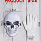 Sumind Halloween LED Mask Scary LED Skeleton Mask Purge Hacker Mask Glow in The Dark Mask for Halloween Costume Party(White)