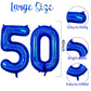 Number 50 Balloon 40 Inch, Navy Blue Big Number Balloon, Giant Foil 50 Balloons Numbers, Helium Birthday Balloons Number For Wom