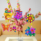 Ayhuhra 30 Sets Spring Flower Suncatcher Craft Kit Butterfly Sun Catcher DIY Window Paint Art Suncatcher Kits for Spring Summer