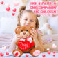 Bear Plush With Red Heart, 10    Valentines Day Bear Stuffed Animal, Cute Bear Plush Toy With Bow Sweet For Girlfriend Boyfriend