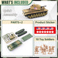 Maozyhomie Ww2 Army Tank And Army Men Toys Playset, 2Pc Us Tank-6 Models With 10Pc Toy Soldiers, Desert Tan And Olive Drab Green