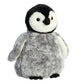 Aurora Festive Holiday Pippy Penguin Stuffed Animal - Seasonal Cheer - Heartwarming Gifts - Gray 11 Inches