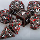 ARUOHHA Metal D&D Dice Set with Gift Box, Dragon Design Blood DND Dice D + D Large Polyhedral Dice for Dungeons and Dragons Role