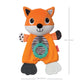 Infantino Cuddly Teether Fox - BPA-Free Silicone, 3 Textured Teething Spots, Soft Fabric, 1 Count, for Babies 0M+