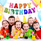 Pre-Strung Rainbow Happy Birthday Banner - No Diy - Colorful Rainbow Birthday Party Banner Decorations, Colorful Glitter Birthda