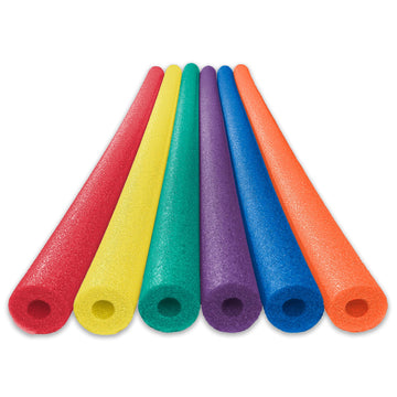 Oodles of Noodles Deluxe Foam Pool Swim Noodles - 6 Pack, Assorted Colors