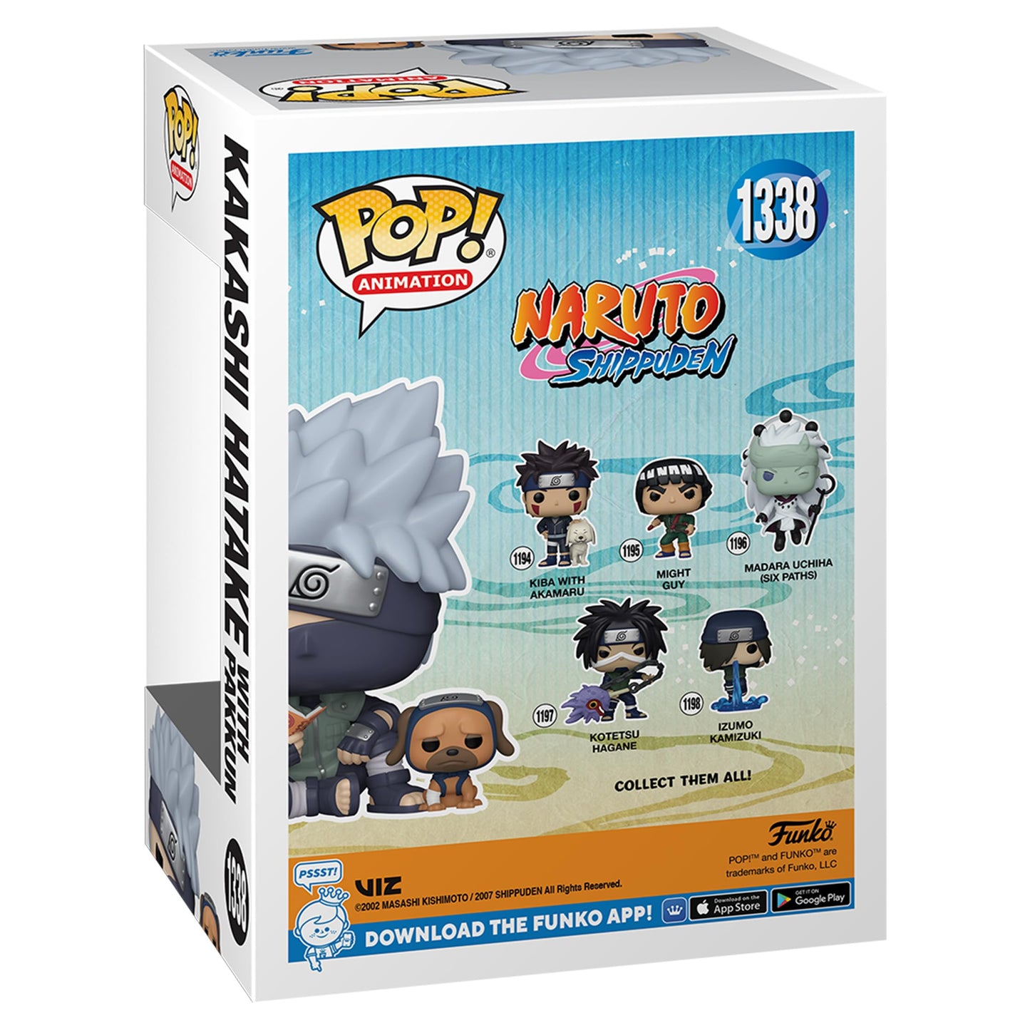 Funko Pop Naruto Shippuden: Naruto Uzumaki Kurama Link Mode Figure, Special Edition, Vinyl, Multicolor, Kakashi with Pakkun, Model 266102