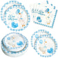 180PCS One Silly Goose Party Supplies Serve 60,Goose Theme Paper Plates and Napkins Kit for Baby Shower Birthday Party Decoratio
