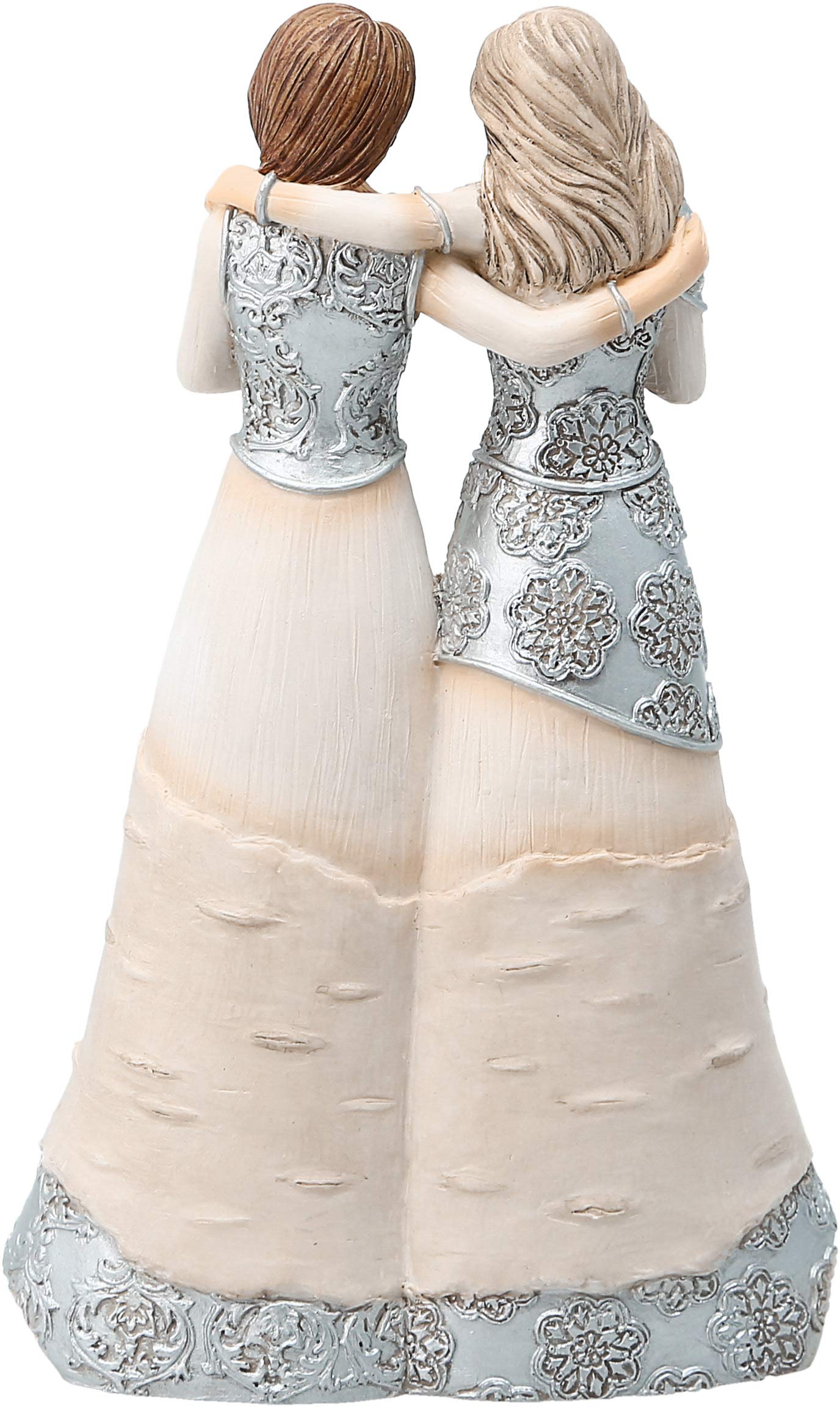 Pavilion Gift Company 6 Inch Double Angel Figurine - Beige Resin Best Friends Collectible Decor Model 82456