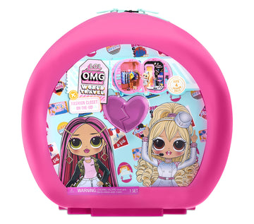 L.O.L. Surprise! Omg World Travel Fashion Closet On-The-Go With Rolling Storage Fits 4 Dolls And Accessories, Great Gift For Kids Ages 4+