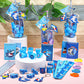 Colarr 161 Pcs Shark Party Favor Shark School Stationery Set Includes Gift Cup Notebook Pencil Sharpener Eraser Keychain Stamp S