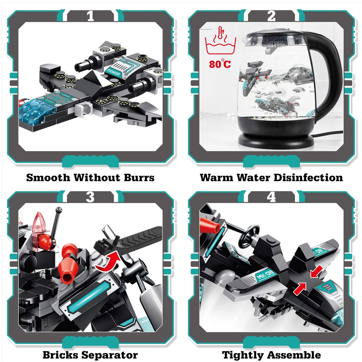 LUKAT Robot Building Toys for Boys Age 6 7 8 9 10 11 Year Old, 577 PCS STEM Toy Kit, 25-in-1 Building Bricks Educational Constru