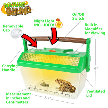 Nature Bound Bug Catcher Critter Barn Habitat For Indoor/Outdoor Insect Collecting With Light Kit, White