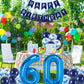 Naninuneno 60Th Blue Birthday Party Decorations For Boy Girl Men Women, Happy 60 Birthday Balloons Supplies With Happy Birthday