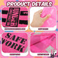 Satinior 24 Pcs Construction Dress Up Supplies Kids Costume Including Tote Bag Vest Construction Hat For Kids Age 3-8(Pink)